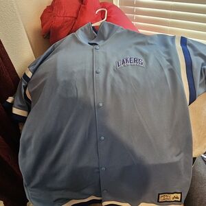 Lakers Blue Throwback shoot around jersey